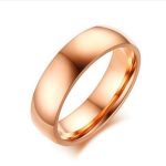  Herren-Ehering, Edelstahl, goldfarben, Größe 10