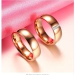  Herren-Ehering, Edelstahl, goldfarben, Größe 10