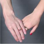  Herren-Ehering, Edelstahl, goldfarben, Größe 12