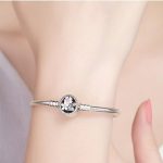 Silberarmband mit Kirschblüte, 20 cm