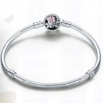 Silberarmband mit Kirschblüte, 19 cm