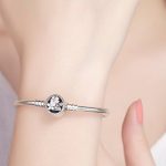 Silberarmband mit Kirschblüte, 19 cm