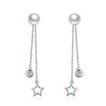Silberohrringe mit Sternanhänger