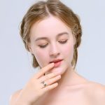  Damen-Ehering, Edelstahl, Silber, Größe 10