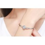 Silberarmband mit Schlangenmuster, 17 cm