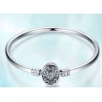 Silberarmband mit Schlangenmuster, 19 cm