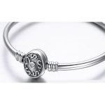 Silberarmband mit Schlangenmuster, 19 cm