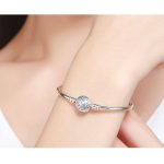 Silberarmband mit Schlangenmuster, 19 cm