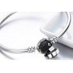 Silberarmband mit Schlangenmuster, 19 cm