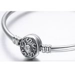 Silberarmband mit Schlangenmuster, 21 cm