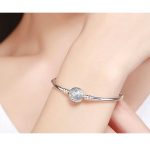 Silberarmband mit Schlangenmuster, 21 cm