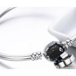 Silberarmband mit Schlangenmuster, 21 cm