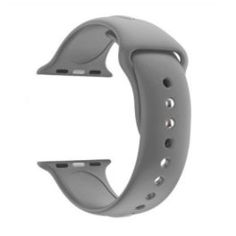 Apple Watch Armband, Silikon, 38 mm, grau