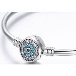  Silberarmband mit blauem Augenmotiv, 19 cm