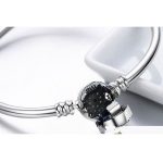  Silberarmband mit blauem Augenmotiv, 19 cm