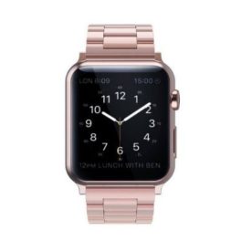 Apple-Watch-Armband, Edelstahl, 38 mm, rosa