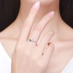 Silberring mit Blattmotiv, Größe 7