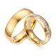  Herren-Ehering, Edelstahl, Gold, Größe 9