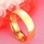  Herren-Ehering, Edelstahl, Gold, Größe 7