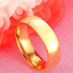  Herren-Ehering, Edelstahl, Gold, Größe 11