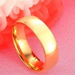  Herren-Ehering, Edelstahl, Gold, Größe 13