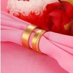 Herren-Ehering, breit, Edelstahl, goldfarben, Größe 10