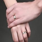  Herren-Ehering, Edelstahl, Gold, Größe 9