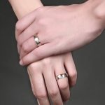  Herren-Ehering, Edelstahl, Gold, Größe 10