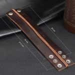 Breites Armband, Leder, braun, mit Metallschließe