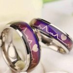  Stimmungsring mit Herzmuster, Größe 7