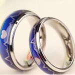  Stimmungsring mit Herzmuster, Größe 7