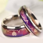  Stimmungsring mit Herzmuster, Größe 7