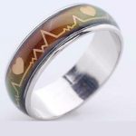  Stimmungsring mit Herzmuster, Größe 7