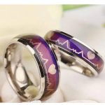  Stimmungsring mit Herzmuster, Größe 8