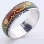  Stimmungsring mit Herzmuster, Größe 10