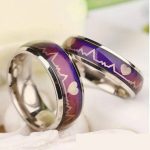  Stimmungsring mit Herzmuster, Größe 9