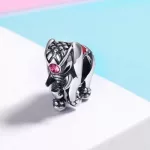  Silberner Elefantenanhänger mit Zirkoniumkristall