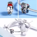  Silberner Elefantenanhänger mit Zirkoniumkristall