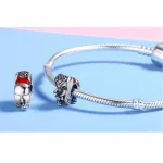  Silberner Elefantenanhänger mit Zirkoniumkristall