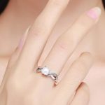 Silberring mit Perlen, Größe 6