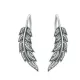 Silberohrringe in Form eines Blattes