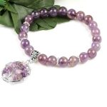  Amethyst-Armband mit Lebensbaum-Anhänger