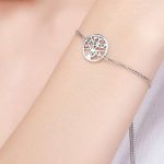 Lebensbaum-Tennisarmband aus Silber