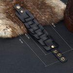 Punk-Armband, Leder, schwarz, mit Metallschnalle