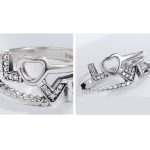 Silberring mit LOVE-Motiv, Größe 7