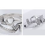 Silberring mit LOVE-Motiv, Größe 8