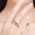 Silberring mit LOVE-Motiv, Größe 8