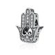  Silberner Hand-von-Fatima-Charm mit Zirkoniumkristall