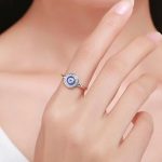 Silberring mit konzentrischen Kreisen, Größe 8