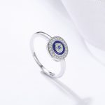 Silberring mit konzentrischen Kreisen, Größe 7